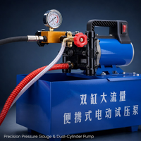 Pompe de test de pression électrique portable DSY-25 2.5MPA pour tuyaux hydrauliques, testeur de tuyaux d'eau PPR, pompe à pression à double cylindre
