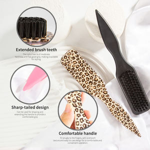 Расческа для бороды и усов с длинной пластиковой ручкой, с логотипом на заказ, для укладки и очистки волос, предотвращающая пушистость, для мужчин - Product Image 4