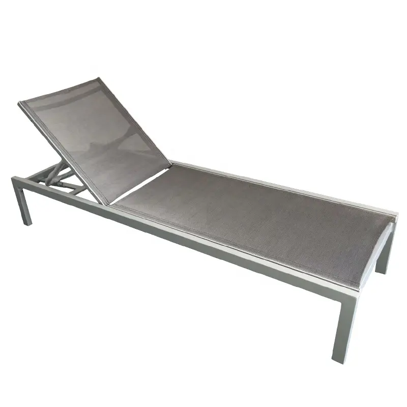 ビーチ日光浴ラウンジチェア調節可能な屋外メッシュデイベッドスイミングプール寝椅子ラウンジデッキチェアガーデン家具アルミニウム