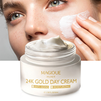 Crème de jour anti-âge hydratante populaire à l'or 24 carats, crème éclaircissante pour la peau, crème pour le visage