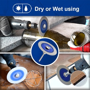 Lame de scie à <span class=keywords><strong>verre</strong></span> diamantée mini 30/40/50 mm pour gravure, sculpture et <span class=keywords><strong>découpe</strong></span> DIY, disque avec tige amovible de 3 mm pour jade et cristal - Product Image 5