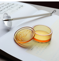 Boîte en verre cristal de haute qualité personnalisée, motif osmanthus, procédé de cire perdue, pour décoration d'étude par ArtFamily Jiangsu HB.2314.ABB