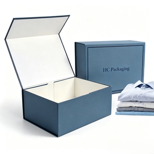 Private Label Apparel Packaging Magnetic Book Style Box Foldable Gift Packaging for Clothing Brands Manufacturer - Product Image 2