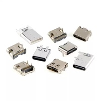 Conector USB Tipo-C Hembra/Macho, Enchufe SMD con Interfaces de 2P/6P/14P/16P/24P para Carga Rápida