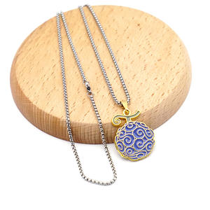 3 Kleur Anime Aap D. Luffy Aas Hoge Kwaliteit Gouden Verf Legering Duivel Fruit Ketting Metalen Ambachten - Product Image 1