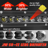 Barra Led Curva Delgada de 20 26 32 38 44 50 Pulgadas para Coches
