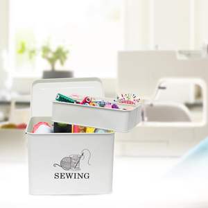 Nouveau boîte de <span class=keywords><strong>rangement</strong></span> de bureau de créateur de mode boîte métallique carrée boîte de <span class=keywords><strong>rangement</strong></span> pour aiguilles et fils - Product Image 5