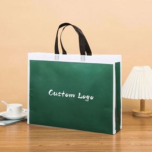 Sac en tissu non tissé personnalisé de haute qualité avec logo, vente en gros pour l'emballage de produits alimentaires et de chaussures, réutilisable pour le shopping - Product Image 1