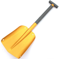 Pelle de camping pliable multifonctionnelle avec manche en métal, poignée droite, design portable pour usage extérieur
