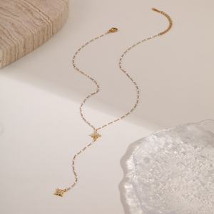 KITI Star Drop长套索简约时尚项链女性18k镀金不锈钢精致日常时尚项链 - Product Image 5
