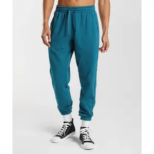 Hỗ trợ tùy chỉnh thiết kế cổ điển Sweatpants phẳng phía trước tinh khiết cotton pantsbaggy quần cinch dưới Sweatpants với túi cho nam giới