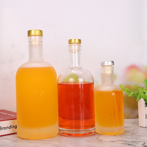 Sang Trọng 50Ml 100Ml 200Ml 375Ml 500Ml 750Ml 1L Rõ Ràng Glass Rượu Chai Với Nút Chai Cho Rượu Vang Vodka Bắc Âu Whisky Brandy Tequila - Product Image 6