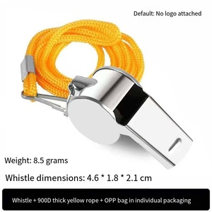 Sifflet d'arbitre multi-tonalités en acier inoxydable durable de haute qualité avec cordon pour les compétitions et l'utilisation sportive - Product Image 3