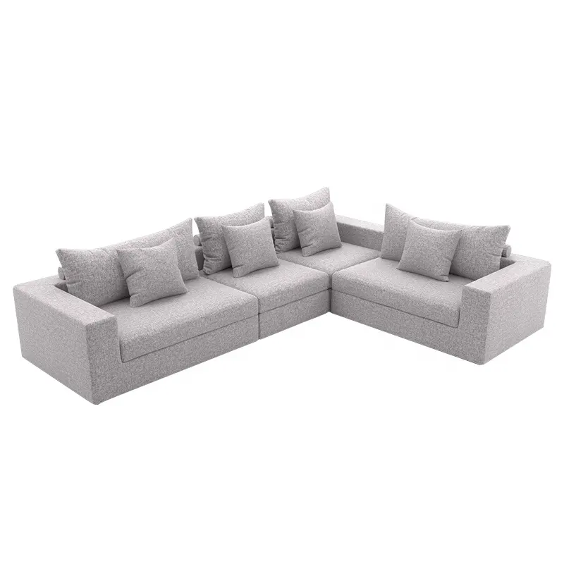 Latest Design Top Quality Living Room Corner Sofa Set White Convertible Corner Sofa