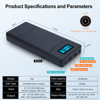 Power Bank Baterai Lithium 18650 Kapasitas Nyata 20100mAh Pengisian Daya USB DC 12V 15V 18V 20V 24V Power Bank Luar Ruangan