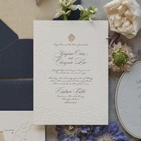 Invitations de mariage personnalisées de luxe, découpées à la presse, avec cartes RSVP, cartes d'invitation, enveloppes de luxe, fabriquées en papier spécial