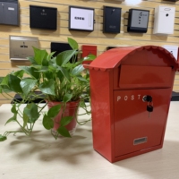 Boîte aux lettres en acier imperméable avec revêtement en poudre, grande capacité, verrouillable, murale, pour usage résidentiel