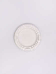 Platos Desechables Blancos Biodegradables de 8 Pulgadas Biopoly, Vajilla Ecológica de Bagazo para Viajes - Product Image 4