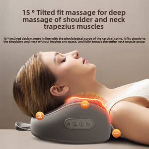 Tragbares Gesundheits-Massagegerät für Nacken und Körper Shiatsu-Knetmassage Wärmekissen Zervikales Massagekissen mit Zeitsteuerung - Product Image 3