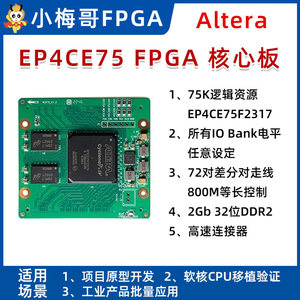 บอร์ดหลัก FPGA รุ่น EP4CE75 – ระดับ I/O ที่ปรับแต่งได้, คู่ LVDS 72 คู่, DDR2 32 บิต, AC675 M663 - Product Image 4