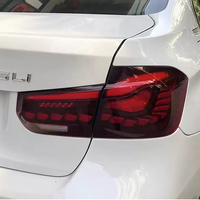 Pour Série 3 F30/F35/F80 2013-2018 Feux arrière LED OEM avec double écailles de dragon - Ajustement universel Lentille rouge/fumée