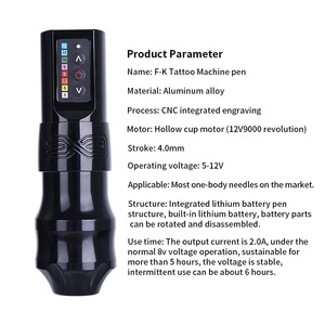 Type de stylo personnalisé professionnel Flux de course réglable Max vente pistolet rotatif <span class=keywords><strong>Kit</strong></span> <span class=keywords><strong>complet</strong></span> <span class=keywords><strong>complet</strong></span> <span class=keywords><strong>Machine</strong></span> à <span class=keywords><strong>tatouer</strong></span> sans fil - Product Image 3