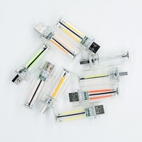 Lampe de nuit à filament dur alimentée par USB, style Edison, tube en verre, lampe d'ambiance pour la chambre à coucher, le salon, décoration