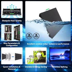 Pantalla LED de paso ultrafino para alquiler P1.9-P4.81, IP65 impermeable, video wall sin costuras, telón de fondo para escenarios, bodas, conciertos y eventos - Product Image 4