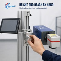 Nouvelle machine de marquage laser CNC CO2 volante pour codes-barres sur carton, refroidie par air, EZ CAD avec prise en charge DXF/AI/DWG/DST, garantie 1 an