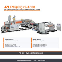 Machine de laminage électrique automatique par co-extrusion, ligne de revêtement PE PP pour tissu non tissé, film plastique d'emballage 1500 mm