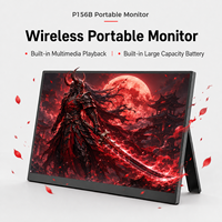 Moniteur portable ODM 15,6 pouces FHD IPS LED rétroéclairé avec haut-parleurs intégrés et batterie, série professionnelle, interfaces Type-C