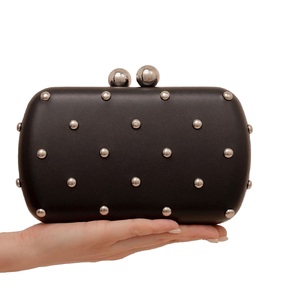 Femmes PU cuir pochette Metalilc goujons sac à main sac à main à la mode Rivet sac à bandoulière pour Cocktail - Product Image 4