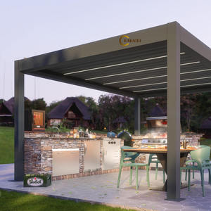 Pérgola de Jardín Bioclimática Moderna y Ecológica Kakadu 694-220M, de Aluminio para Exteriores, 4x6, Motorizada, con Pantalla LED de Vidrio - Product Image 5