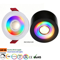Spot de plafond encastré intelligent RGBCCT RGBW Shenzhen Benory Lighting 24V avec contrôle PWM, DMX, DALI2, DT8, KNX, GVS, Loxone pour maison connectée