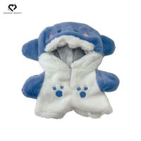 Ensemble combinaison personnalisé brodé motif chat rose, costume de poupée en peluche douce type ours en peluche