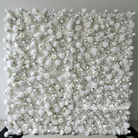 Mur de fleurs artificielles en soie rose fait main L-R267, 8x8 pieds, pour décoration de mariage, Noël, rentrée scolaire, Nouvel An chinois