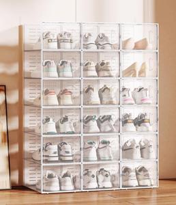 Wholesale Transparent Shoe <strong>Box</strong> Thickened Shoe <strong>Storage</strong> <strong>Box</strong> Plastic Folding Dustproof Clothing <strong>Storage</strong> <strong>Box</strong> <strong>Stackable</strong> BT-392 - Product Image 3