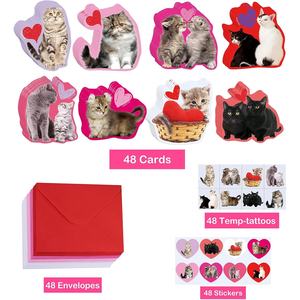 Cartes de la Saint-Valentin <span class=keywords><strong>à</strong></span> <span class=keywords><strong>gratter</strong></span> et <span class=keywords><strong>à</strong></span> sentir, parfum fraise, cartes de la Saint-Valentin pour chats et animaux de compagnie, cartes d'<span class=keywords><strong>amour</strong></span> avec enveloppes et autocollants en forme de cœur - Product Image 4