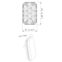 Nouvelle lampe arrière de camion et de remorque rectangulaire personnalisée KLT-LITE à LED, 10 LED, feu stop, clignotant, marche arrière, SAE DOT, étanche IP67
