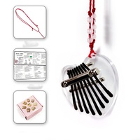Wholesale 8 Keys Mini Acrylic & Wooden Kalimba Thumb Piano Orff Musical Percussion Instrument for Kids Playing and Performance