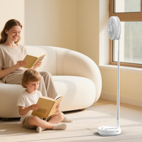 Ventilateur sur pied pliable rechargeable USB 7200 mAh avec télécommande Service OEM ventilateur à 4 vitesses pour le sol et le bureau
