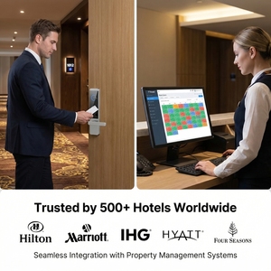 Sistema de Gestión de Cerraduras de Hotel con Software RFID y Puerta Inteligente para Acceso a Habitaciones, SDK en la Nube BS632, Fabricado en Aluminio con una Clasificación de Seguridad 5 - Product Image 3