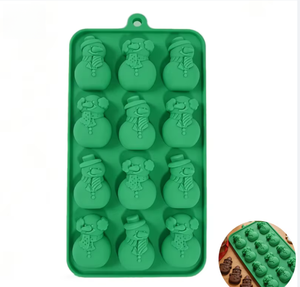 Molde de Silicona para Pastel de Muñeco de Nieve, Bandeja para Hornear de Chocolate y Fondant con Forma de Conejo Navideño - Product Image 1