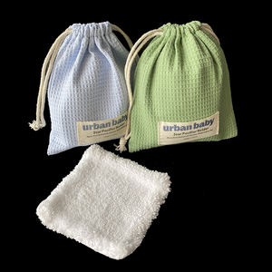 Sacchetto portaoggetti in cotone waffle personalizzato con etichetta personalizzata, custodia antipolvere per l'organizzazione di vestiti e calzini - Product Image 5