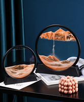 Peinture 3D à effet de sable mouvant, Art de décompression, Décoration de table en forme d'heureglas