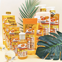 Ensemble de soins de la peau au curcuma VSC, crème pour le visage et le corps, huile, gommage, savon, kit éclaircissant et hydratant en 7 jours