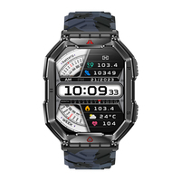 KR82 Smartwatches 2,1-Zoll-TFT-Bildschirm 1ATM Wasserdichte Armbanduhr Kompass LED-Licht Outdoor Smart Sportuhren für Männer und Frauen