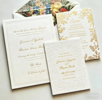Cartes d'invitation 3D personnalisées pour événements et mariages, impression typographique artisanale sur papier cartonné coloré, reliure parfaite