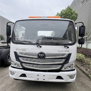 China Factory New FOTON 4X2 3Ton 4Ton Diesel Flat <b>Bed</b> Wrecker Road Rescue Rollback Truck - Product Image 3