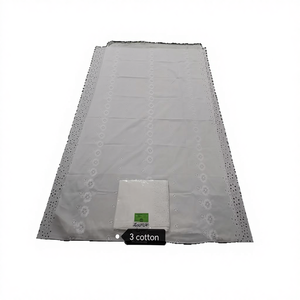 Écharpes ethniques légères respirantes brodées de strass floraux, nouvelle conception tendance, voile de coton africain pour femmes - Product Image 1